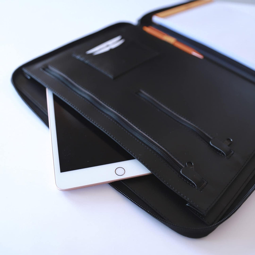 Rhodia 168100C - Konferenzmappe Rhodiarama, 19,5x25,5 cm, mit Etui, dehnbare Haupttasche, 2 flache R