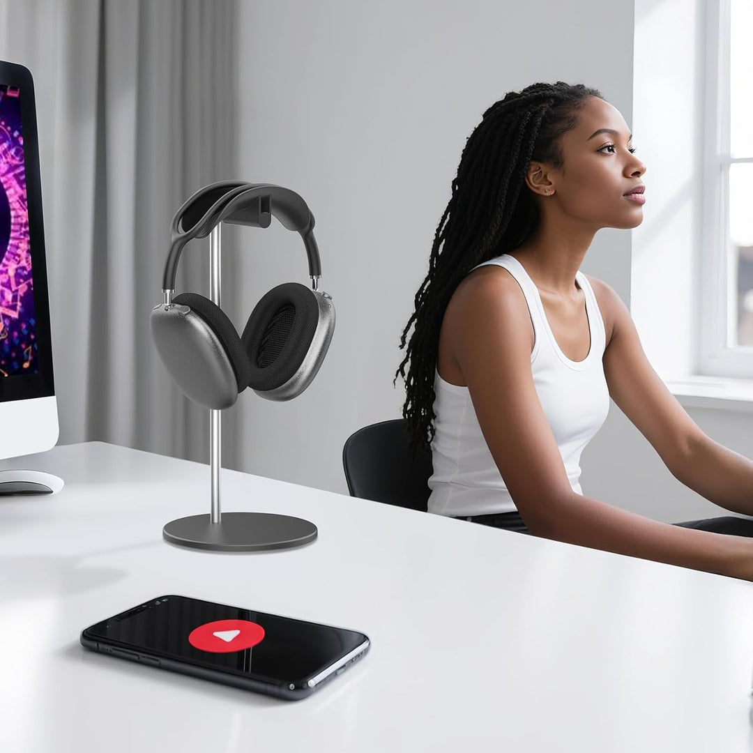 Kopfhörer Ständer, Headset Halterung Halter Tisch mit Aluminium Basis, kompatibel mit AirPods Max, S