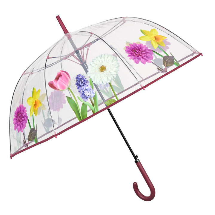 PERLETTI Regenschirm Transparent Damen Frauen - Durchsichtiger Schirm Kuppel Förmigen - Glockenregen