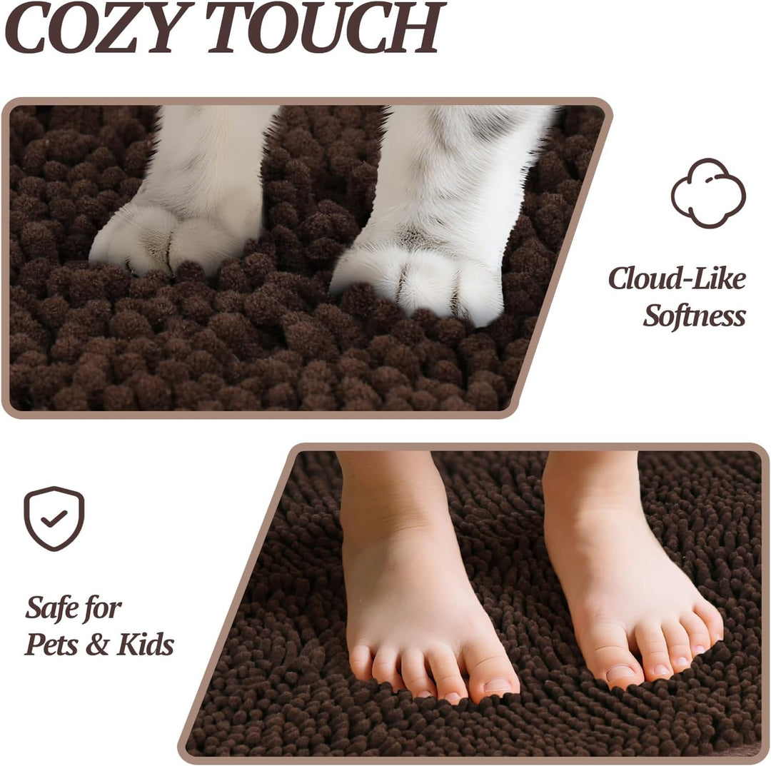 VIVAGLORY Katzenstreu-Matte, Streufangmatte, 80 × 50 cm Katzen Katzentoiletten Teppich mit Wasserdic