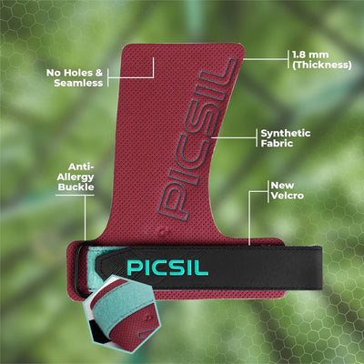 PICSIL Azor Cross Training Grips, Synthetische Hand Grips für Gewichtheben, Muscleups, Pull Ups, Gym