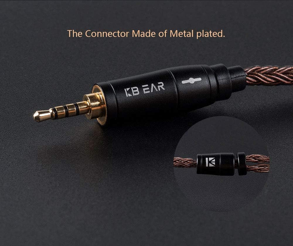 KBEAR 16 Core Silber Überzogene Draht Kopfhörer Upgrade Kabel Kopfhörer Ersatz Ohrhörer Austauschkab