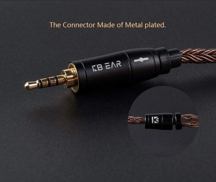 KBEAR 16 Core Silber Überzogene Draht Kopfhörer Upgrade Kabel Kopfhörer Ersatz Ohrhörer Austauschkab