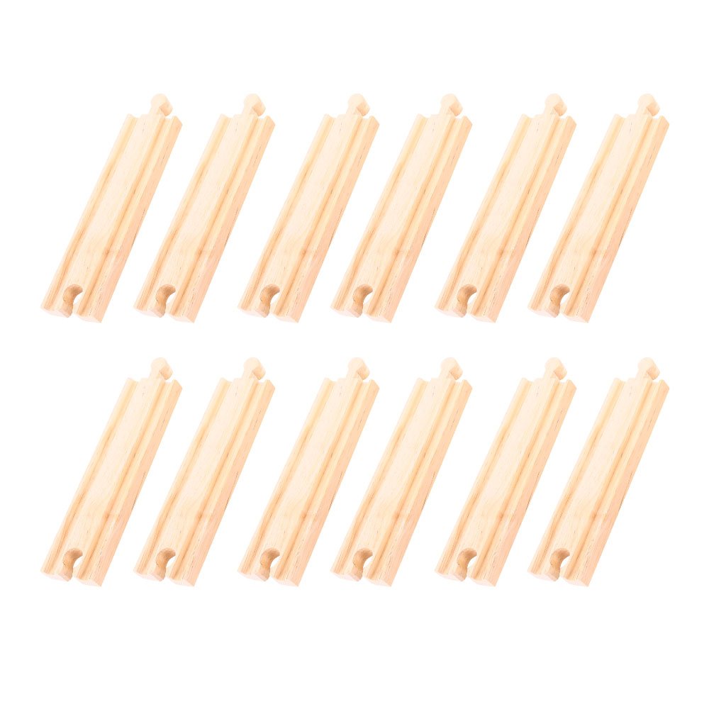 Bigjigs Rail Holzschienen Gerade 14cm (Pack von 12)