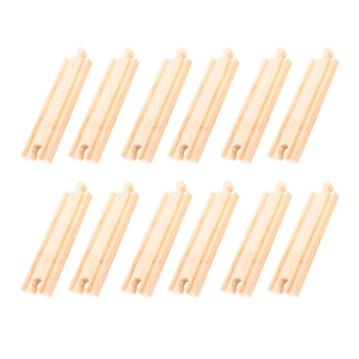 Bigjigs Rail Holzschienen Gerade 14cm (Pack von 12)