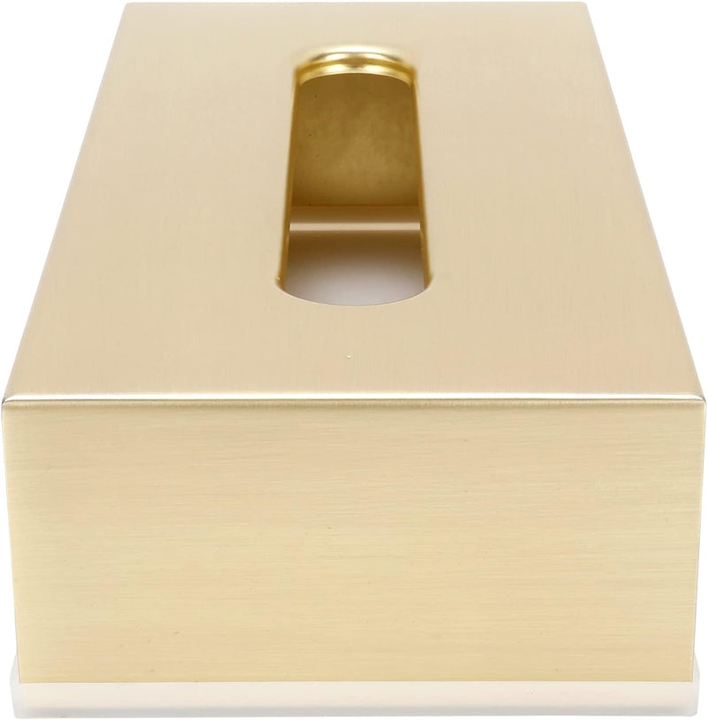 Fdit Gold Edelstahl Tissue Box, Dekorative Metall Tissue Halter Abdeckung Serviettenspender für Wohn