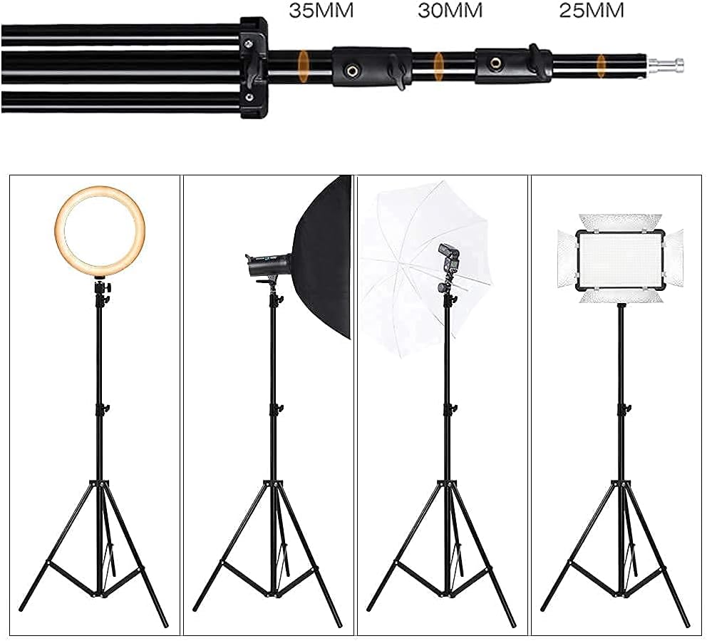 Lichtständer Hochleistungs Aluminiumlegierung Fotografie Leuchtenstativ, Robuster Stativ Ständer, Li