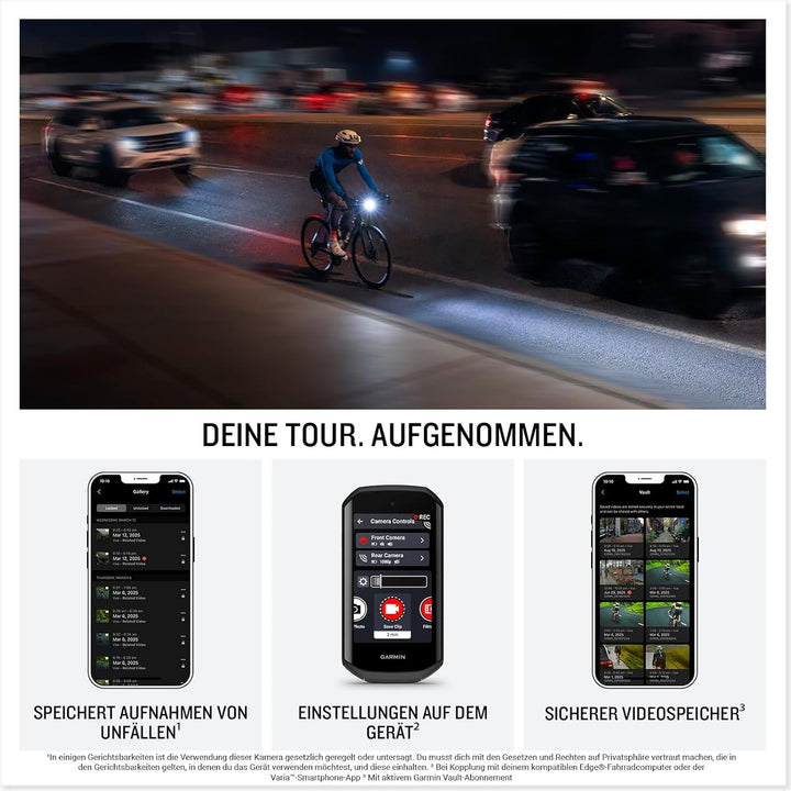 Varia Vue StVZo - Frontlicht mit Dashcam, smarte Helligkeitsfunktion mit Lichtstärke von bis zu 165