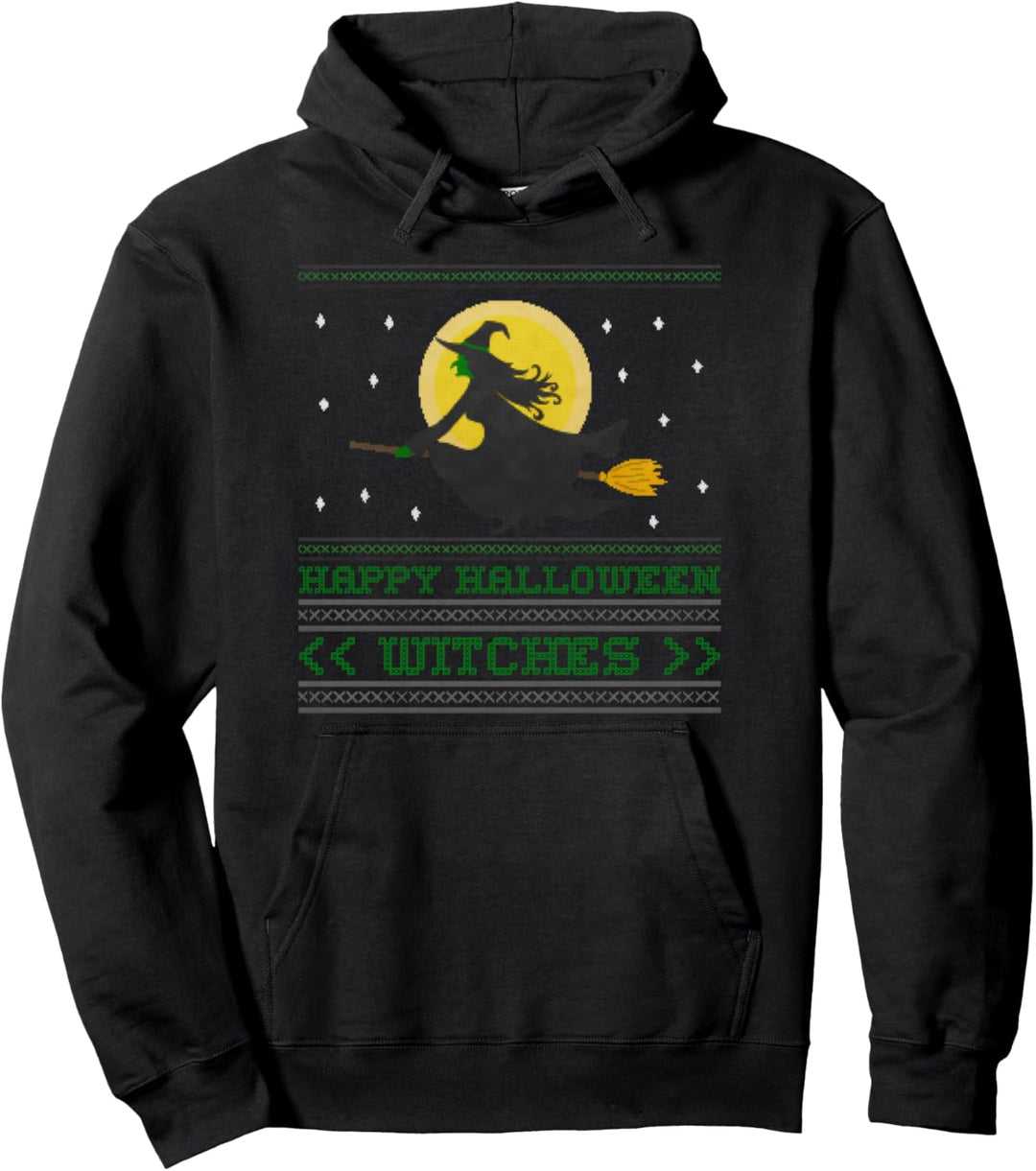 Glückliches Halloweenhexen hässliches lustiges Kostüm Pullover Hoodie