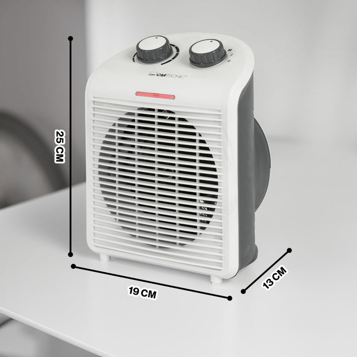 Clatronic® mobiler & kompakter Heizlüfter | Heizlüfter 2000W & 1000W | Heizkörper mit Ventilatorfunk