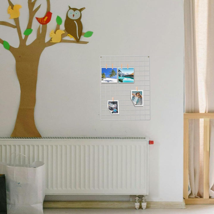 Veemoon Drahtgitter Wandpaneel aus Eisen 485X375cm Fotogitter für Wanddekoration und Aufbewahrung Me