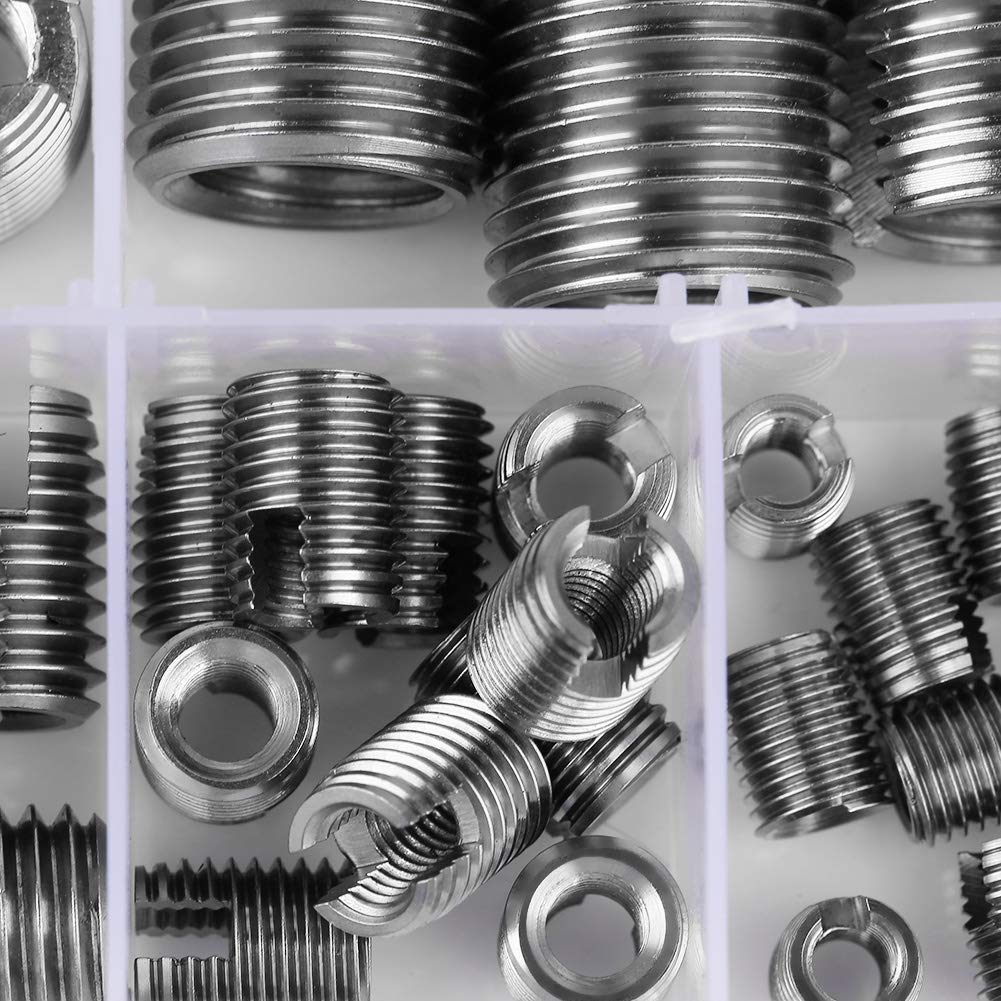 50pcs Gewindeeinsätze 302 Edelstahl Innengewinde Selbstschneidende Gewindeeinsatz Set Gewinde Verstä
