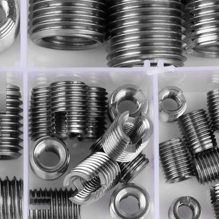 50pcs Gewindeeinsätze 302 Edelstahl Innengewinde Selbstschneidende Gewindeeinsatz Set Gewinde Verstä