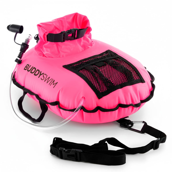 Hydrastation 10 L Open Water Schwimmboje mit zentraler wasserdichter Tasche für einfachen Zugriff au