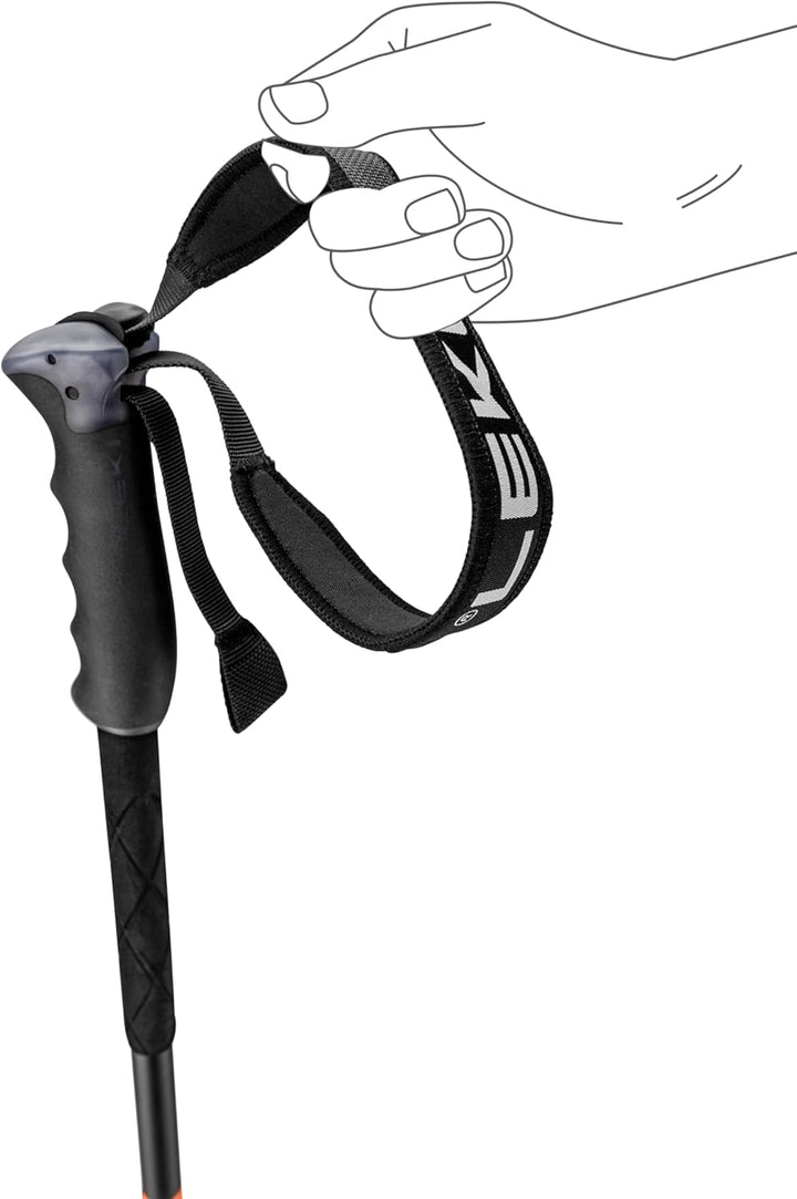 LEKI Pitch Back Skistöcke black-neonorange-anthracite 115CM, black-neonorange-anthracite 115CM