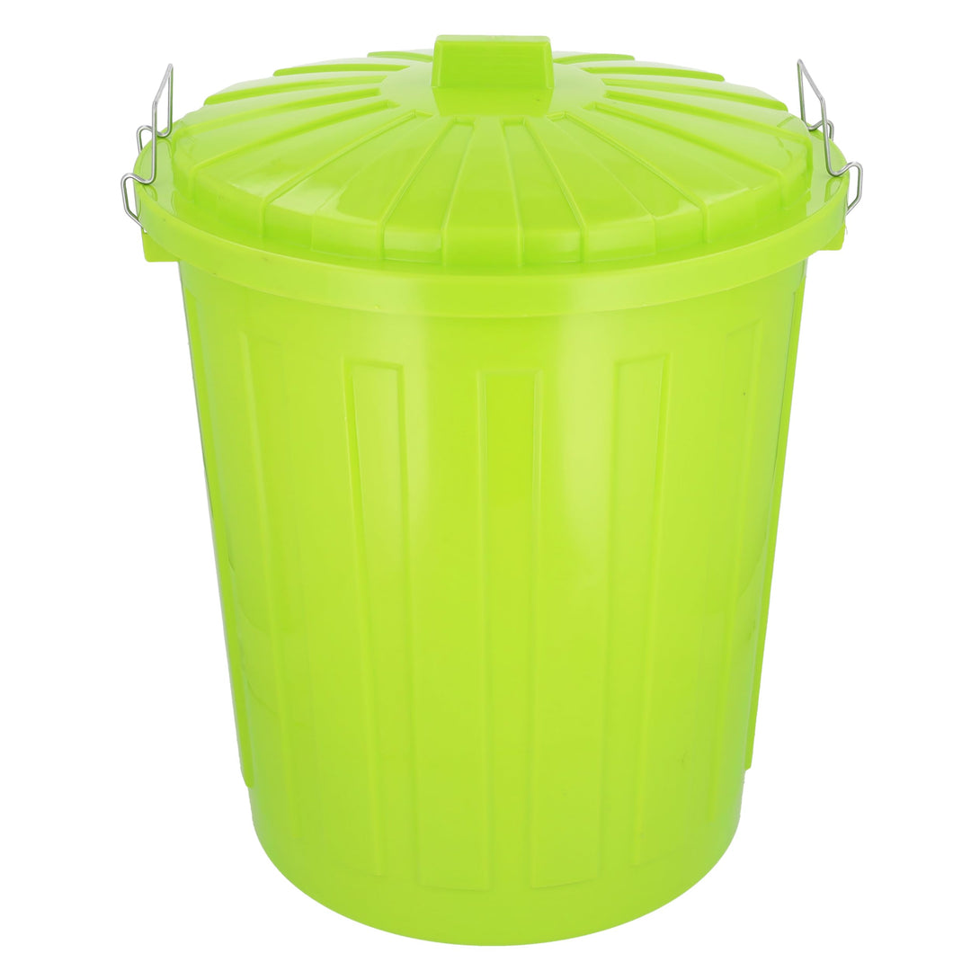 HRB Maxitonne 50 Liter grün, Tonne aus stabilem Hartplastik, abnehmbarer Deckel mit Verschlüssen, ge