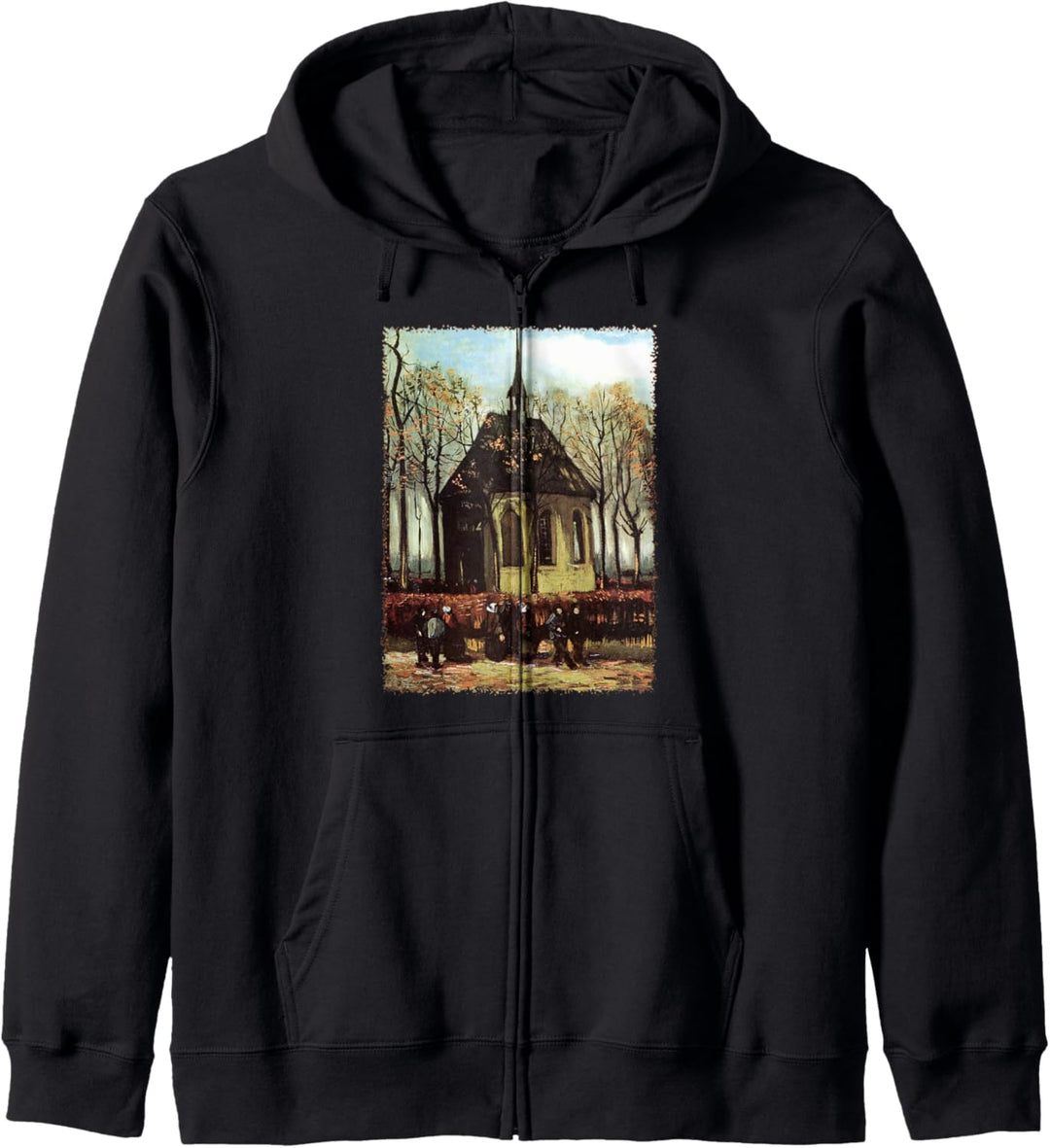 Kirche in Nuenen von Vincent van Gogh, Post Impressionism Art Kapuzenjacke