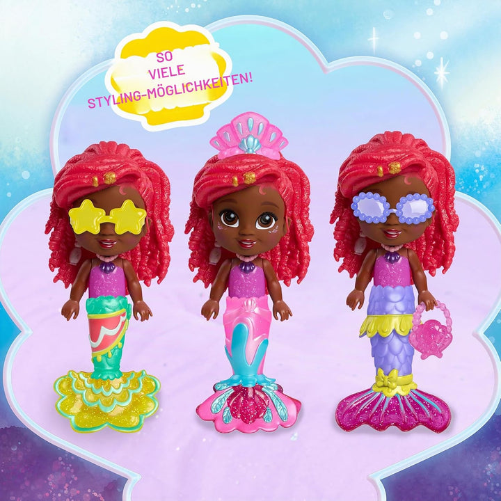 Just Play Disney Junior Arielle Meerjungfrau Deluxe Spielfigur mit Wechseloutfit (sort.), 19-teilig,