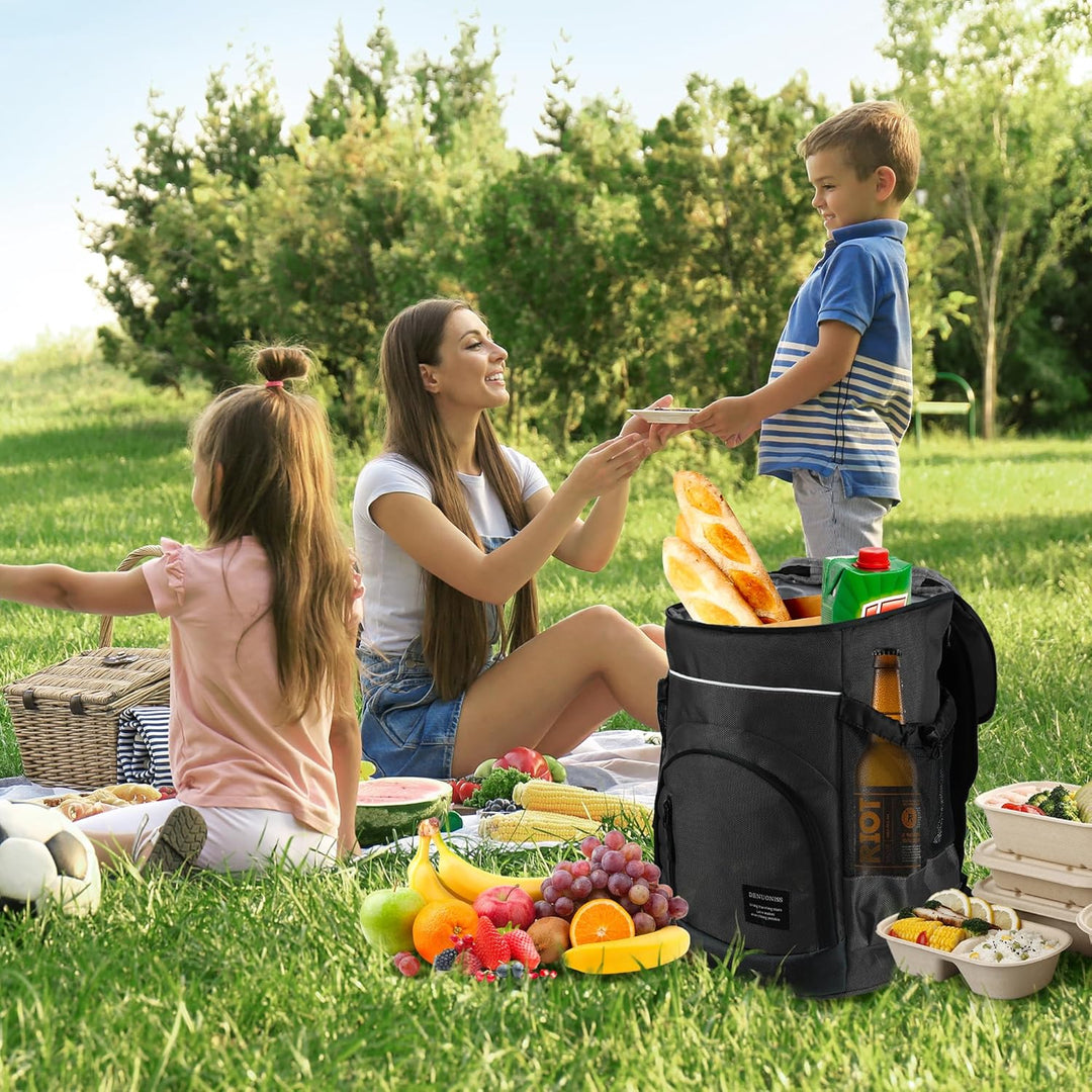 Outplea 30L Kühlrucksack Gross, Auslaufsicherer Isolierte Picknickrucksack für Männer Frauen, Thermo