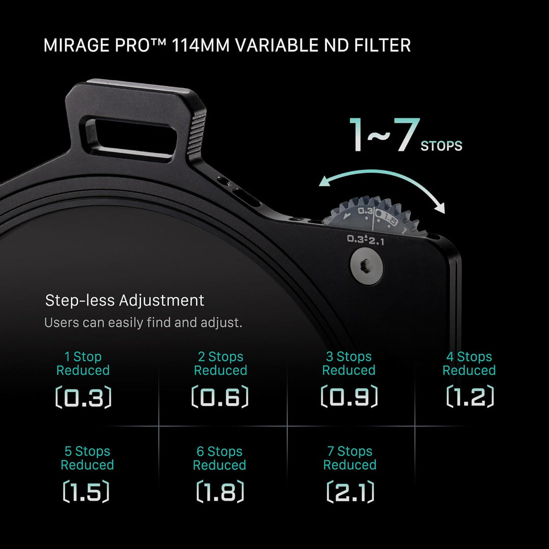 Tilta Mirage Pro Matte Box VND Kit Gegenlichtblende mit ND-Filter, 4x5,65"-Filterrahmen MB-T17-A VND