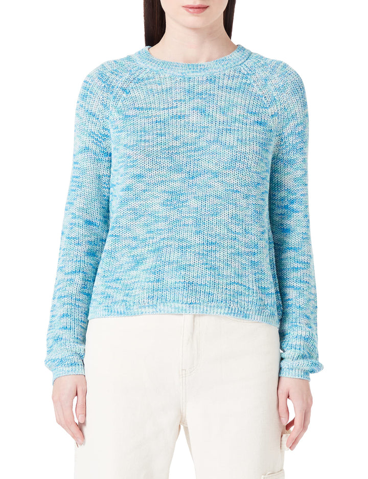 ONLY Damen Onlnina Ls Short O-neck Cc Knt XL Mist Green/Detail:multi Twist, XL Mist Green/Detail:mul