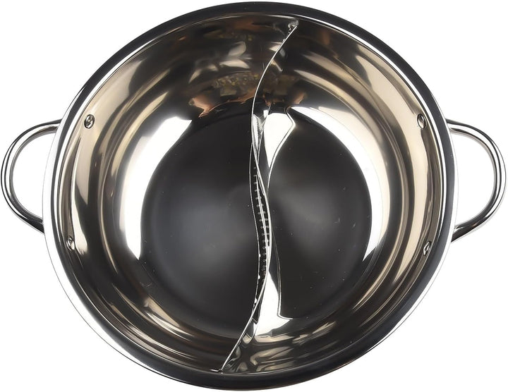 Shabu Topf, Doppelflavor 28 cm,hotpot hot Pot Topf Edelstahl,shabu shabu Topf Shabu Hot Pot mit Tren