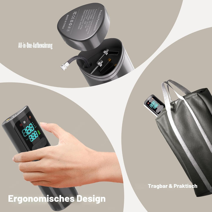 Elektrische Ballpumpe, Tragbare Luftpumpe Ballpumpe Aufblasgerät Nadeln Mit Digitalanzeige Für Gymna