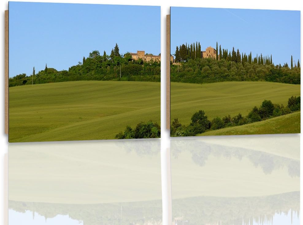 Feeby. Wandbilder - 2 Teile - 180x90 cm - quadratische Form Bilder Kunstdrucke Deko Panel TOSCANA, I