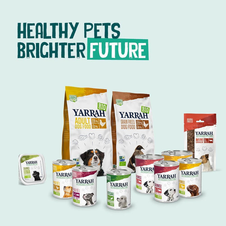 YARRAH Bio Hundefutter Bröckchen Huhn, Brennessel, Tomate 820 g, 6er Pack (6 x 820 g) Huhn, Brenness