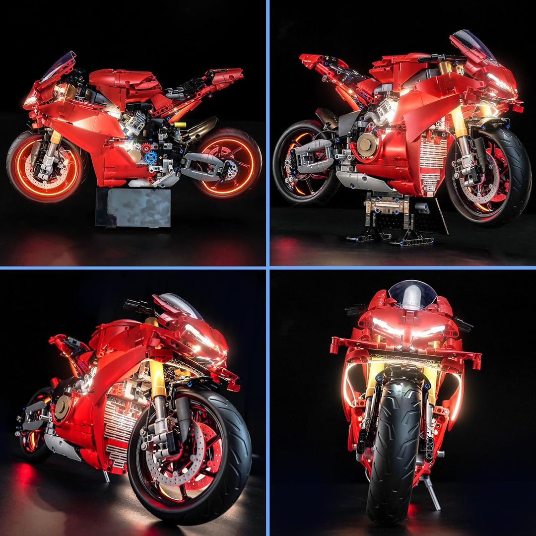 Licht Set Kompatibel mit Lego Ducati Panigale V4 S Motorrad, Nur Lichter Set - Kein Modell, Licht Be