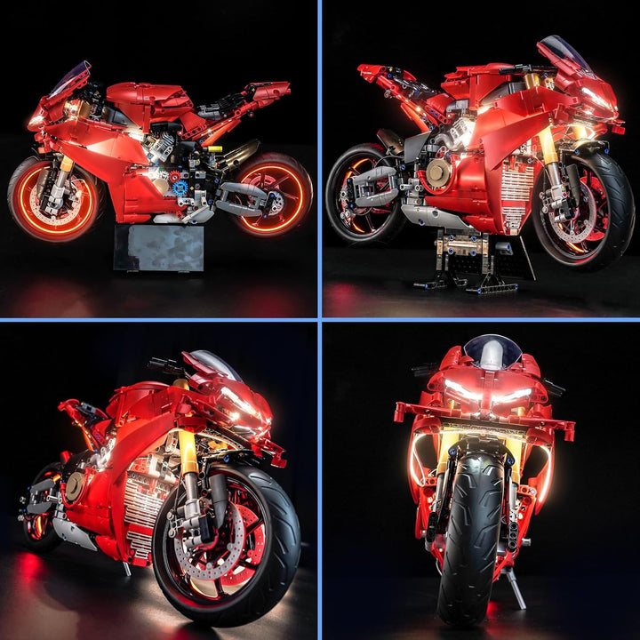 Licht Set Kompatibel mit Lego Ducati Panigale V4 S Motorrad, Nur Lichter Set - Kein Modell, Licht Be