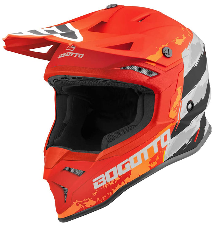 Bogotto V337 Wild-Ride Crosshelm (Orange/Black/White,XL) XL Orange/Schwarz/Weiss, XL Orange/Schwarz/