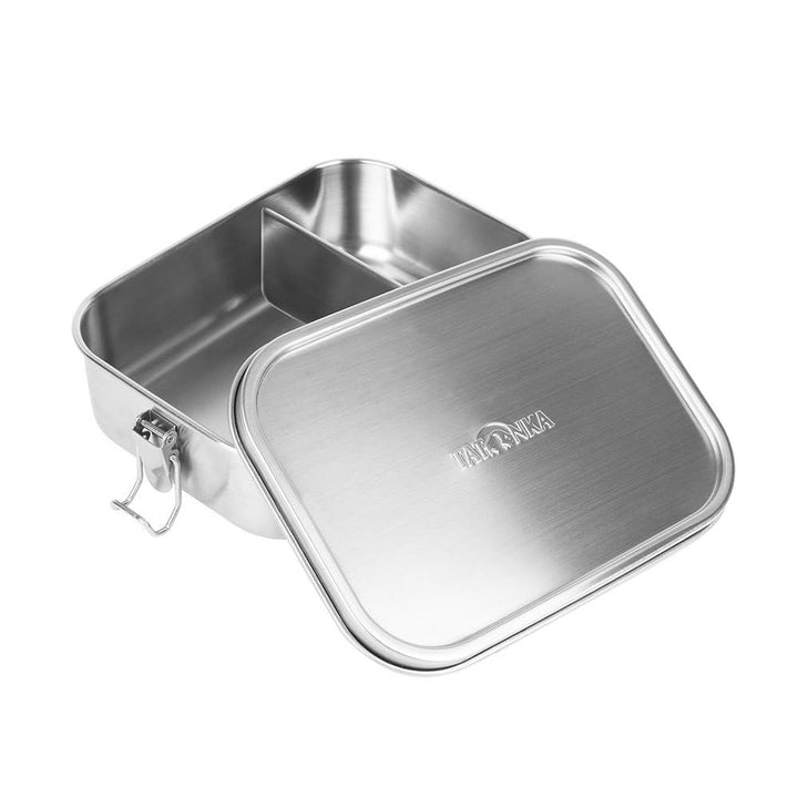 Tatonka Edelstahl Brotdose Lunch Box 2 Lock (800 ml / 1000ml) - Brotbox mit Unterteilung und Bügelve