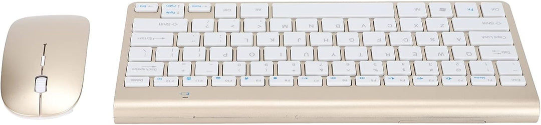 ciciglow Kabellose Tastatur-Maus-Kombination, Ultraslim 2,4-GHz-Tastatur und -Maus-Set mit 78 Tasten