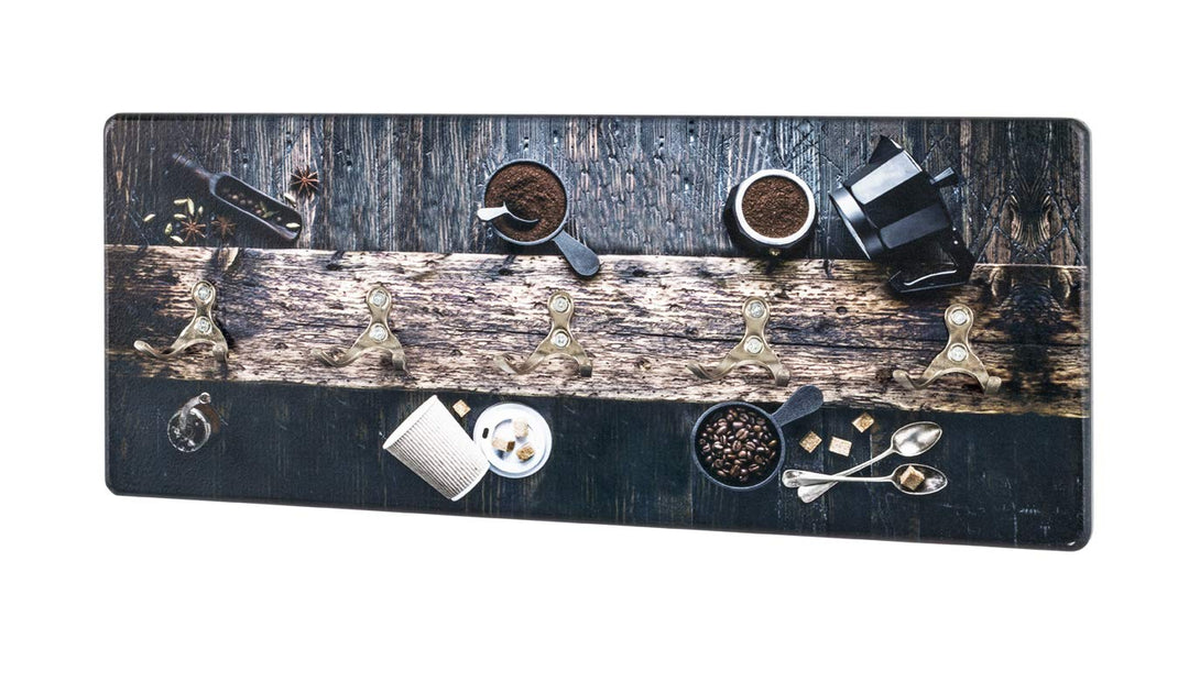 HAKU Möbel Wandgarderobe, Edelstahl, Motiv-edelstahl, B 50 x T 5 x H 20 cm 50 x 5 x 20 Motiv-edelsta