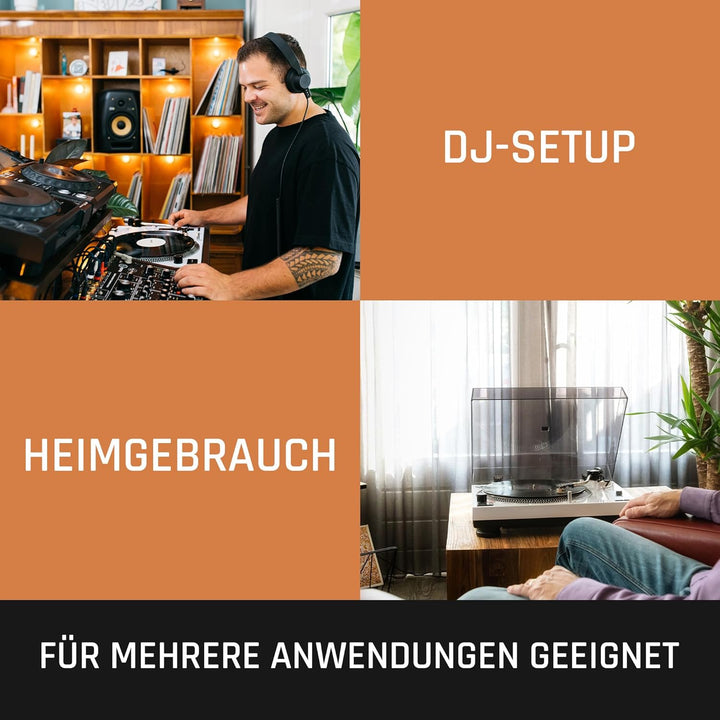 Lenco L-3810 Plattenspieler mit Direktantrieb - DJ Plattenspieler - 33/45 U/min - Pitch-Control - Ma
