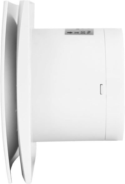 Turbionaire RING 100 SW Badlüfter Fan, Doppelte Ansaugung und Vorderseite, 100 mm, Weiss, Nichtrückk