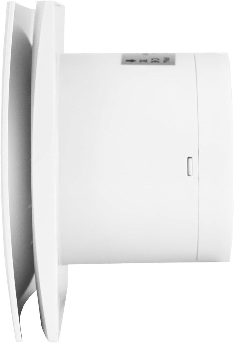 Turbionaire RING 100 SW Badlüfter Fan, Doppelte Ansaugung und Vorderseite, 100 mm, Weiss, Nichtrückk