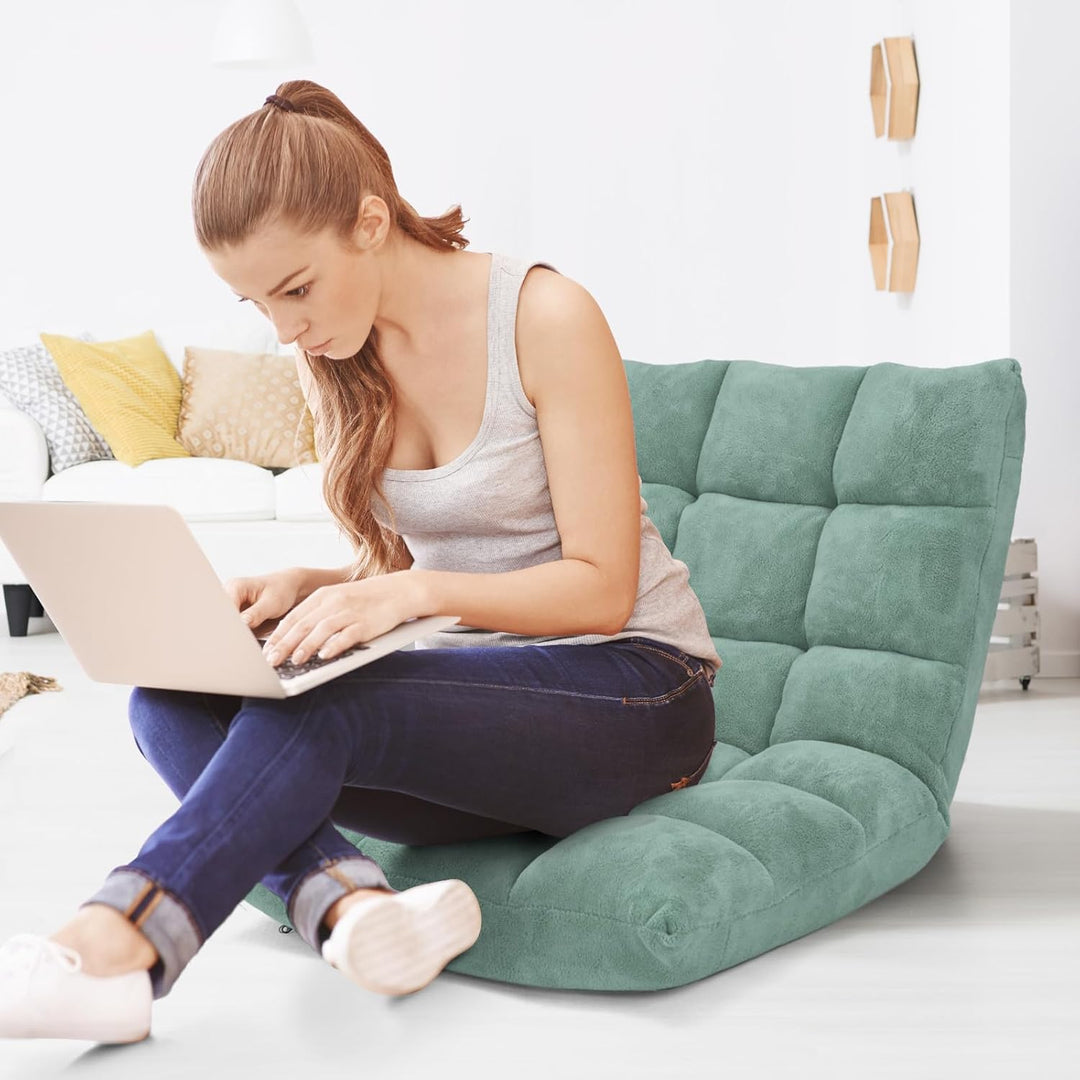 GOPLUS Bodenstuhl, Bodensofa mit Rückenlehne, Bodensessel mit Schlaffunktion, Floor Chair, Lazy Sofa
