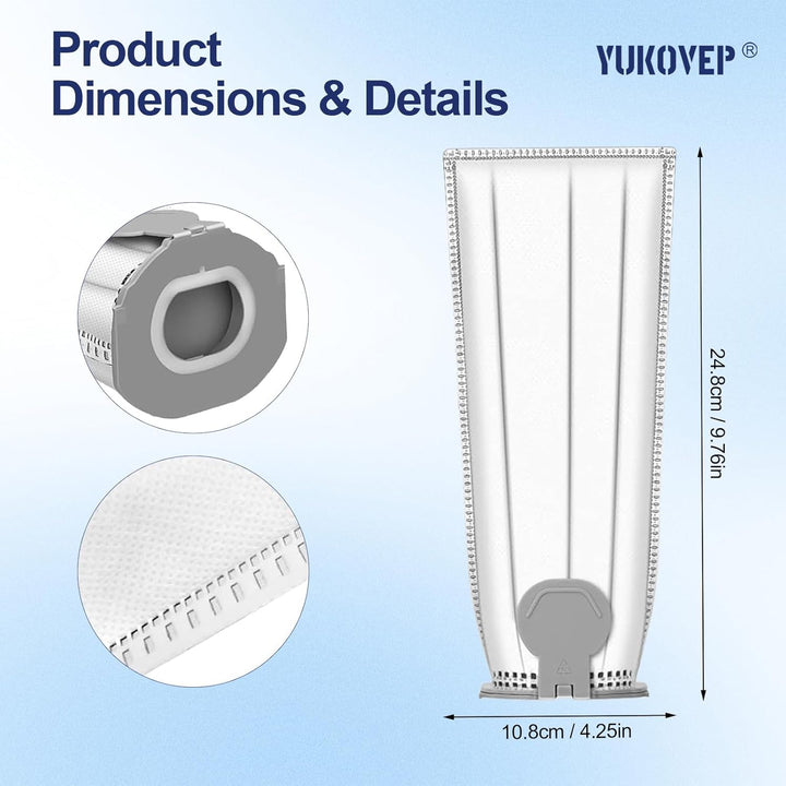 24 Staubsaugerbeutel kompatibel für Kobold Vk7s Vk7 Fp7s Fp7, für Kobold VK7 Filter Beutel Zubehör (