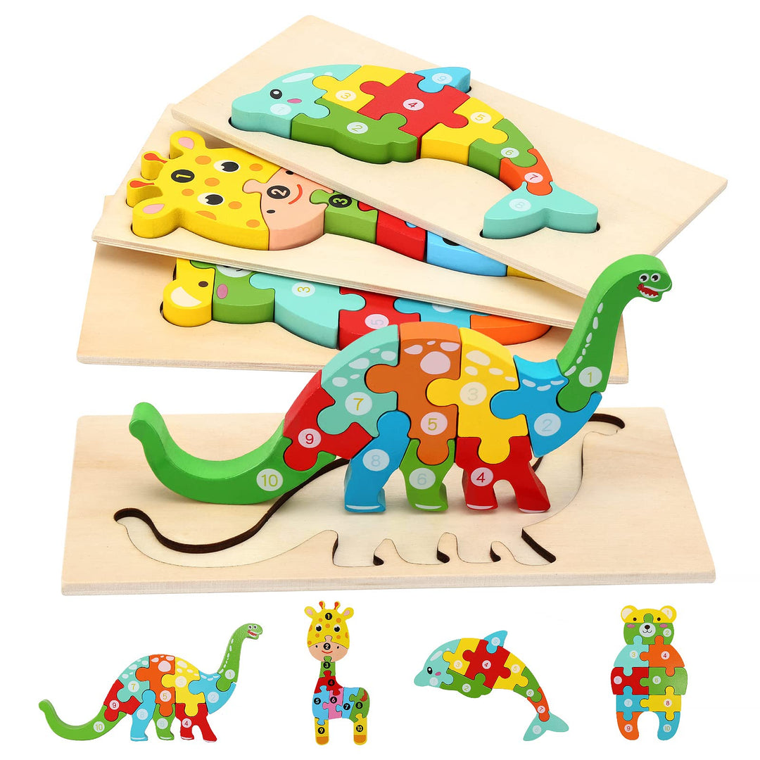 Holzpuzzle für Kleinkinder von 1-3 Jahren, Montessori-Spielzeug für Kinder ab 2 Jahren, lernendes pä