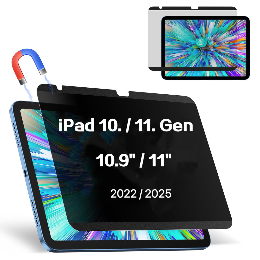 Magnetischer Blickschutzfilter Kompatibel Mit iPad 10. Generation 10,9 Zoll 2022, Abnehmbar Anti Gla