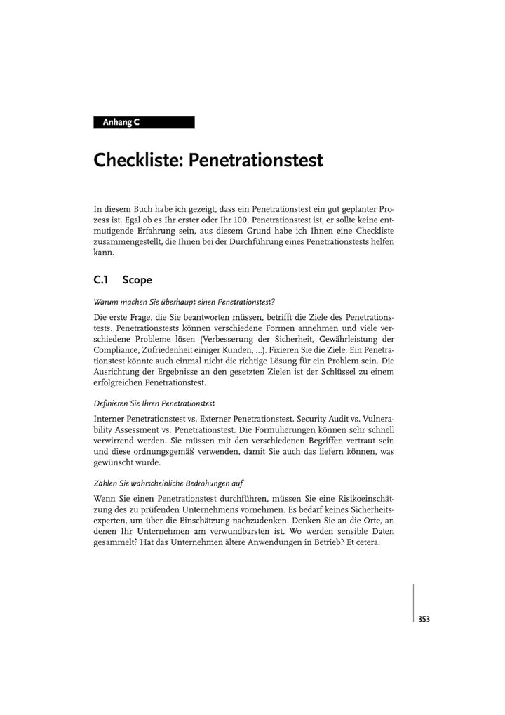 Einstieg in Kali Linux: Penetration Testing und Ethical Hacking mit Linux (mitp Professional), Tasch