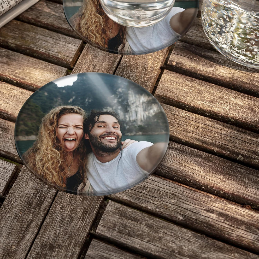 PhotoFancy® – Untersetzer mit Foto personalisiert - Personalisierbare Acrylglas Untersetzer Bedrucke
