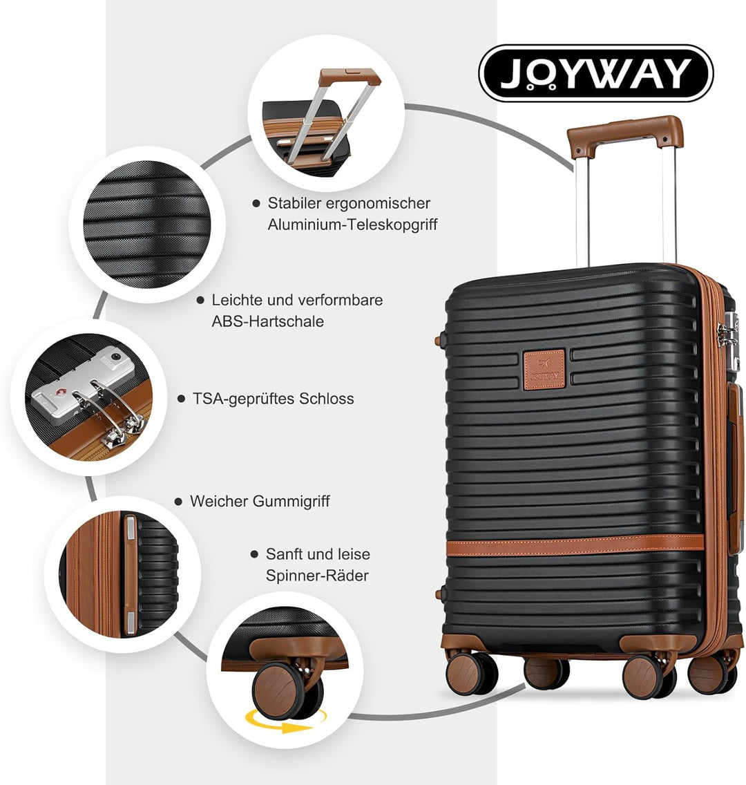 Joyway 28" Koffer Koffer aus ABS-Hartschale, erweiterbares Trolley-Set mit TSA-Schloss und 4 Rollen