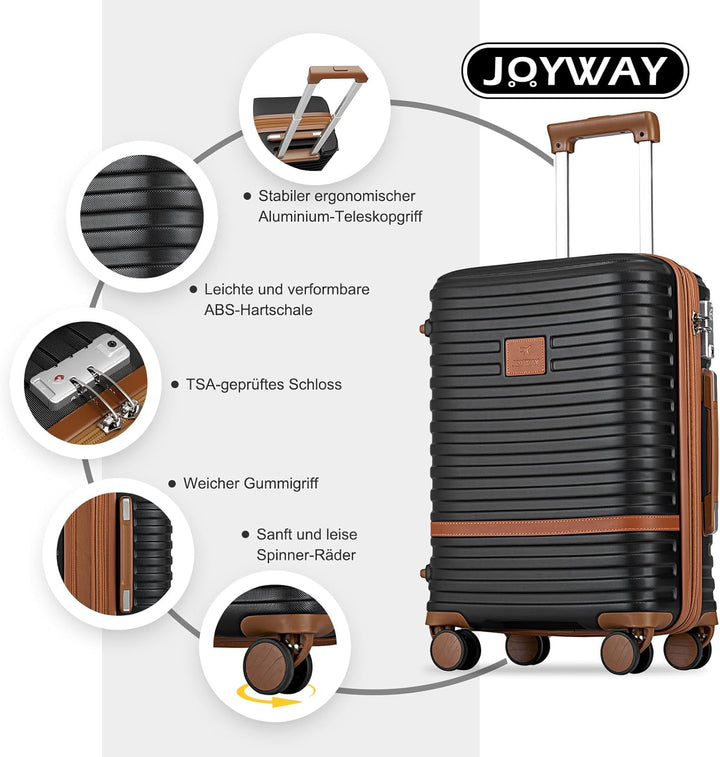 Joyway 28" Koffer Koffer aus ABS-Hartschale, erweiterbares Trolley-Set mit TSA-Schloss und 4 Rollen