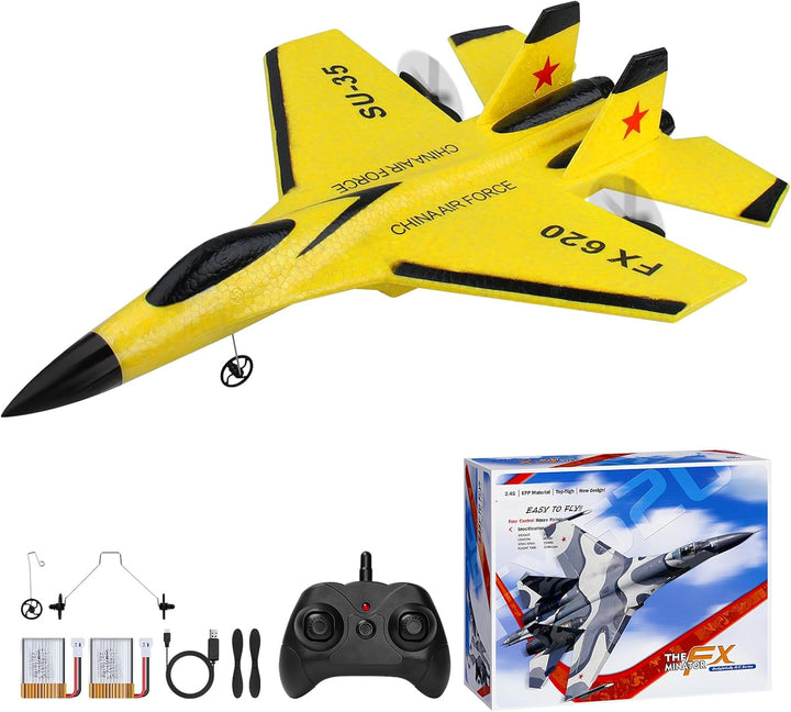 2.4GHz RC Flugzeug 2CH Ferngesteuerter SU35 Kämpfer RC Flugzeug RTF für Anfänger, Kinder und Erwachs