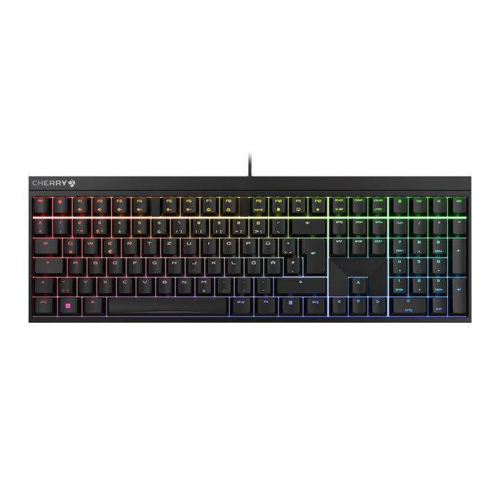 CHERRY MX 2.0S, Kabelgebundene Gaming-Tastatur mit RGB-Beleuchtung, Deutsches Layout (QWERTZ), Desig