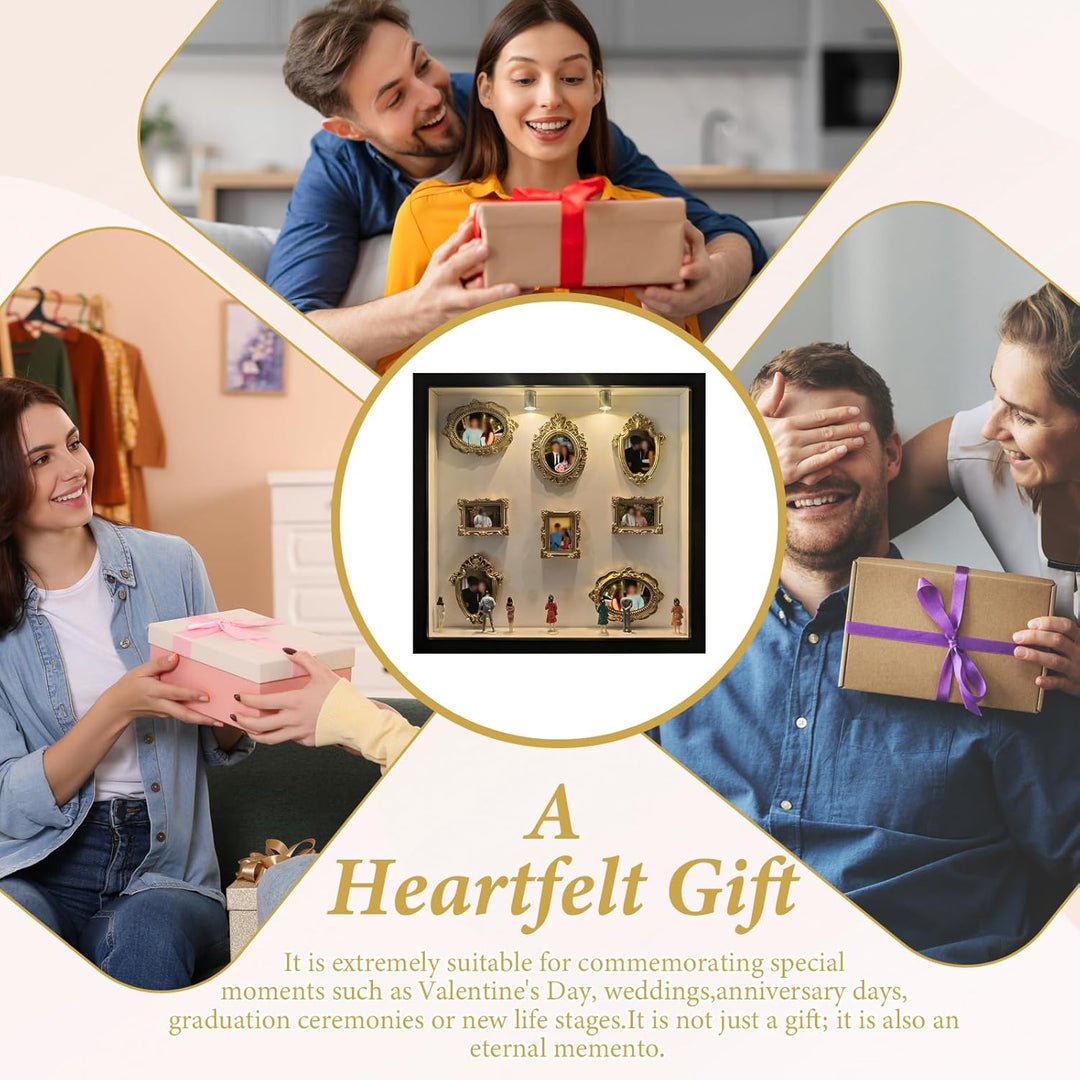 DIY Mini Museum Silhouette Box Mini Museum DIY Mi-NI Mu-seum Bilderrahmen mit 8 Mini Bilderrahmen,8