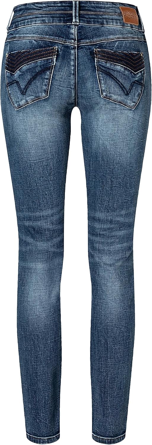 Timezone Damen Slim Enyatz Jeans 25W / 32L Blue Steel Wash, 25W / 32L Blue Steel Wash